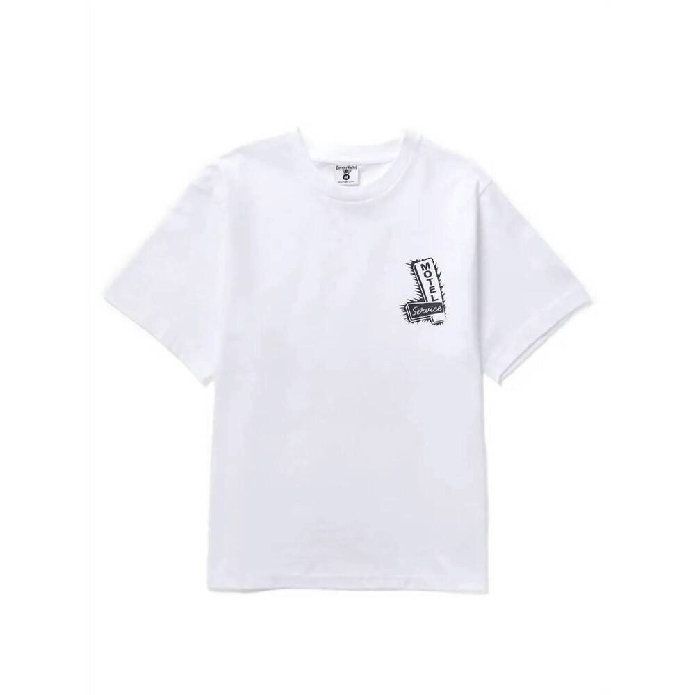 NEW SERVICE WORKS unisex motel tee in white